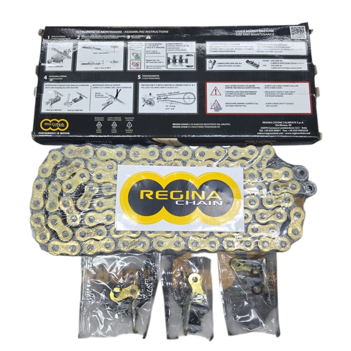 GENERICO - Cadena reforzada 520 X 120 Con Z’ring Dorada Enduro REGINA