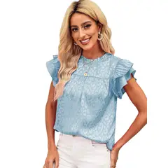 BLWOENS - Polera Manga Corta Mujer - Azul_.