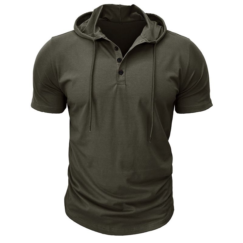 BLWOENS - Polera de manga corta de verano para hombres - Verde