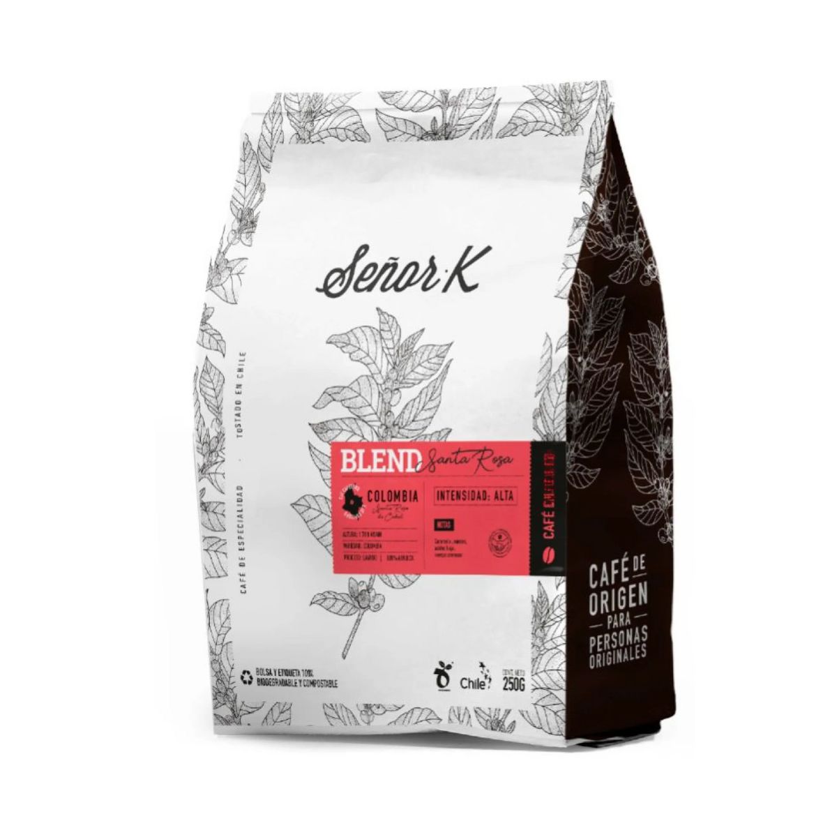 SEÑOR K - Cafe De Colombia Blend Santa Rosa 250gr Molido - Blanco