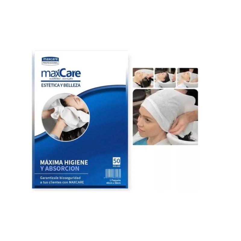 MAXCARE - Toallas Desechables Peluqueria 40*59cm 50 Unidades Maxcare