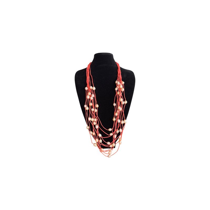 GENERICO - Collar de perlas y coral.