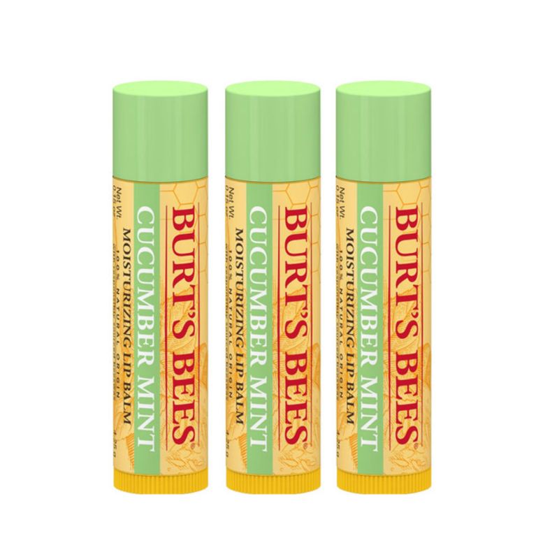 BURTS BEES - PACK X3 BÁLSAMO LABIAL PEPINO Y MENTA