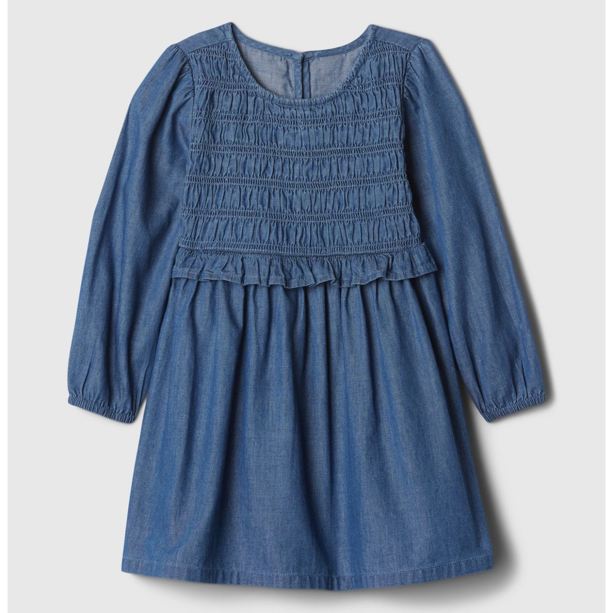 GAP - Vestido Toddler Niña Chambray Smocked Multicolor GAP