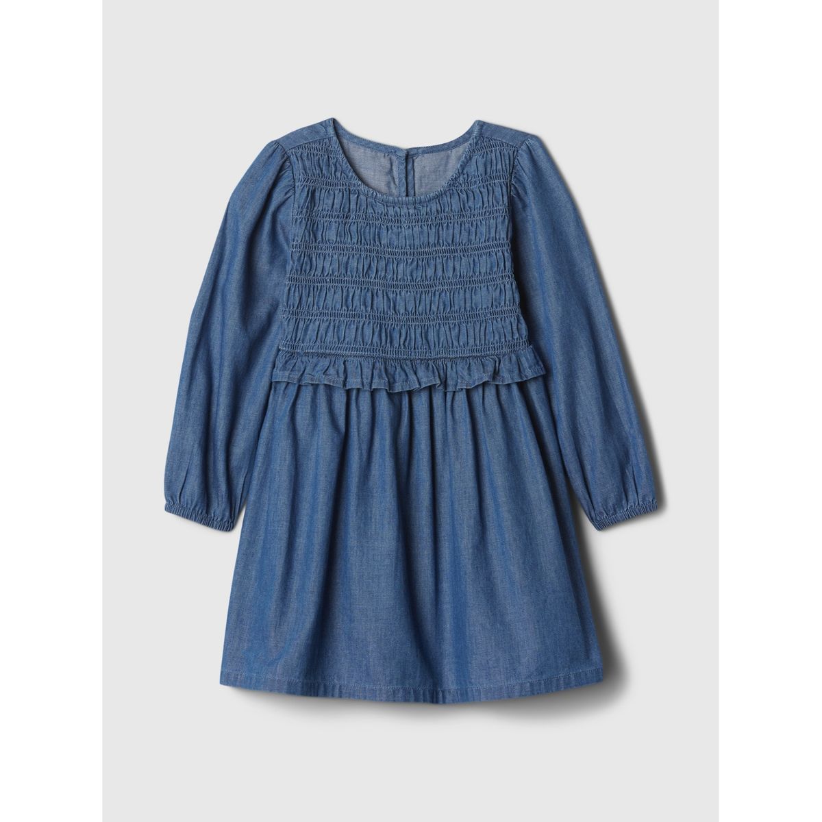 GAP - Vestido Toddler Niña Chambray Smocked Multicolor GAP