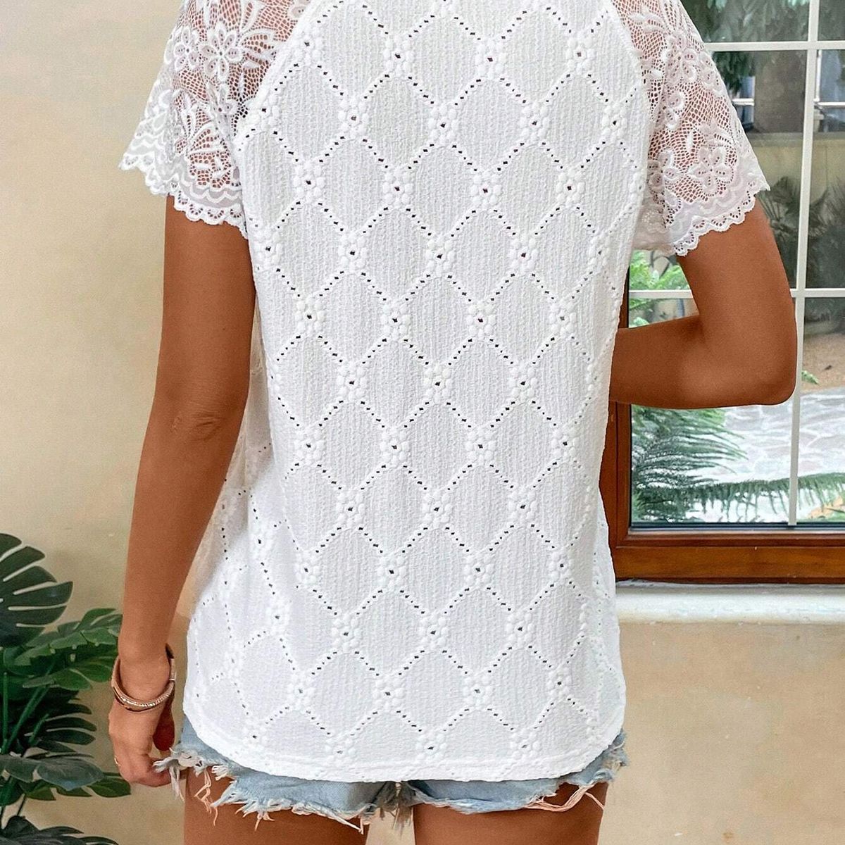 BLWOENS - Polera Manga Corta Mujer - Blanco