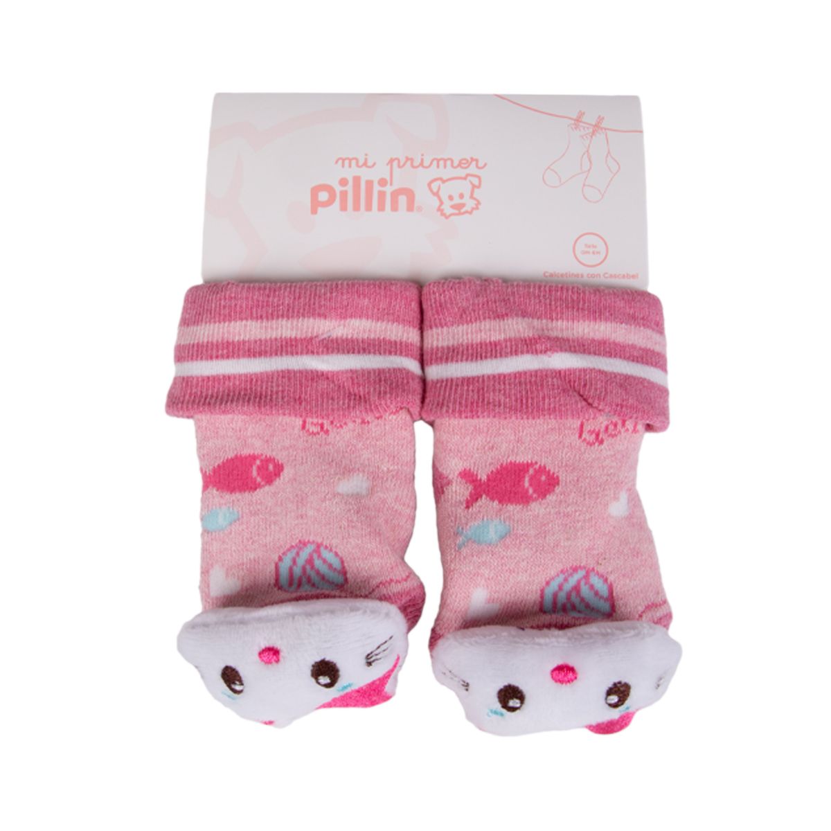 PILLIN - Calcetines Recién Nacido Niña Rosado Pillin PAB101-25ROS  - Rosa