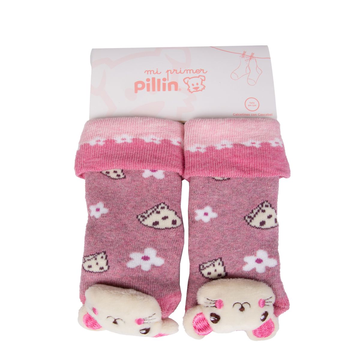 PILLIN - Calcetines Recién Nacido Niña Lila Pillin PAB102-25LIL  - Rosa