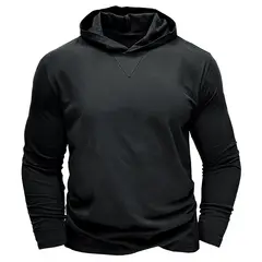 BLWOENS - Polera de manga larga para hombres en primavera y otoño - Negro