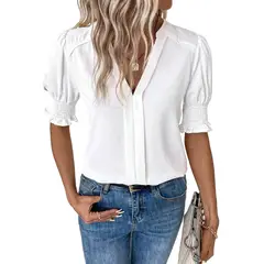 BLWOENS - Polera manga corta para mujeres - Blanco