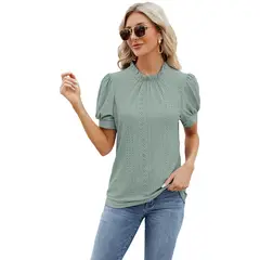 BLWOENS - Polera manga corta para mujeres - Verde_.