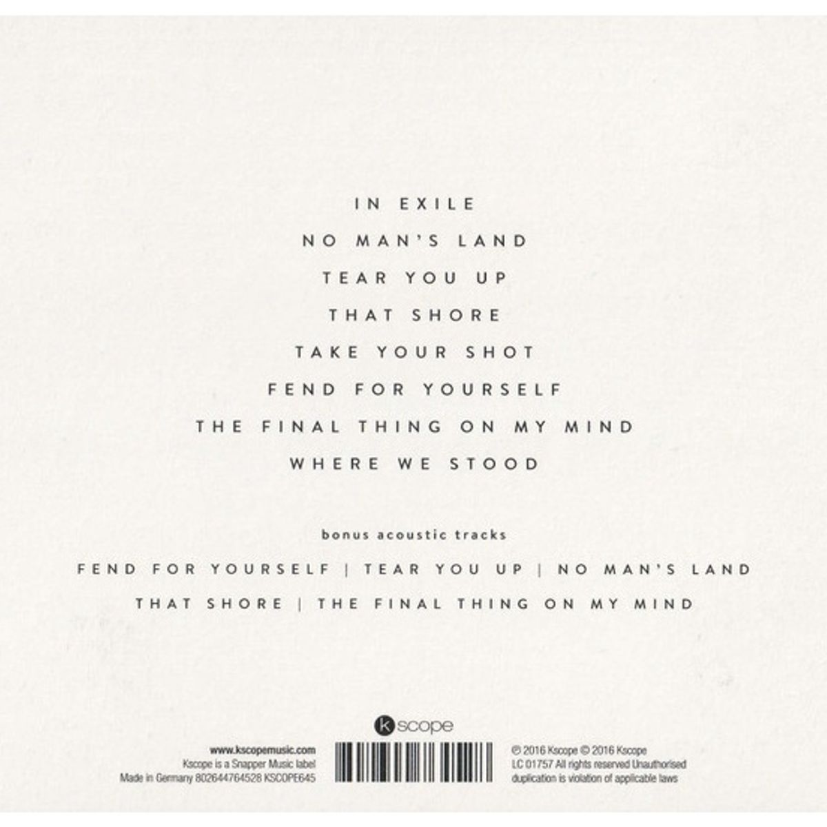 HITWAY MUSIC - PINEAPPLE THIEF - YOUR WILDERNESS - CD