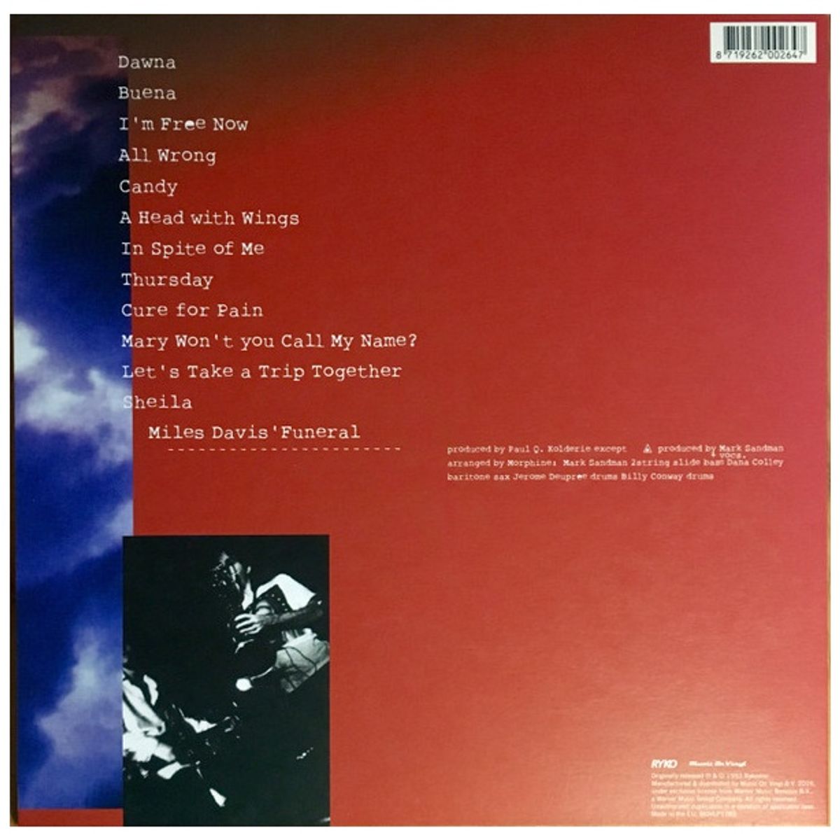 HITWAY MUSIC - MORPHINE - CURE FOR PAIN 180Grs EDITION - VINILO