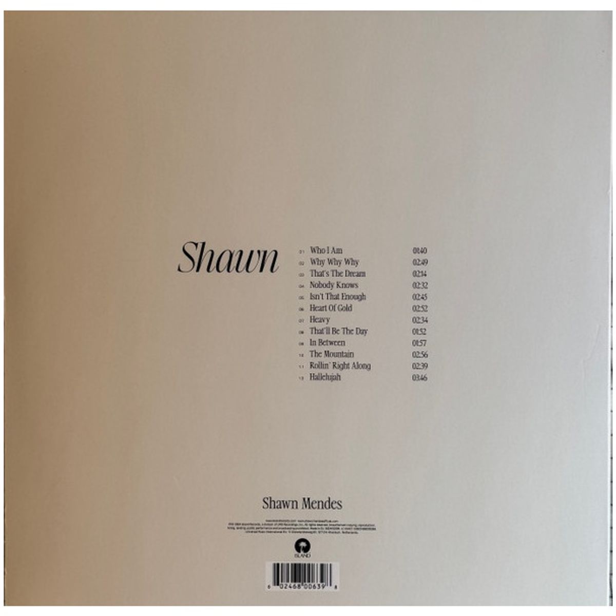 HITWAY MUSIC - SHAWN MENDES - SHAWN MILK CLEAR VINYL - VINILO