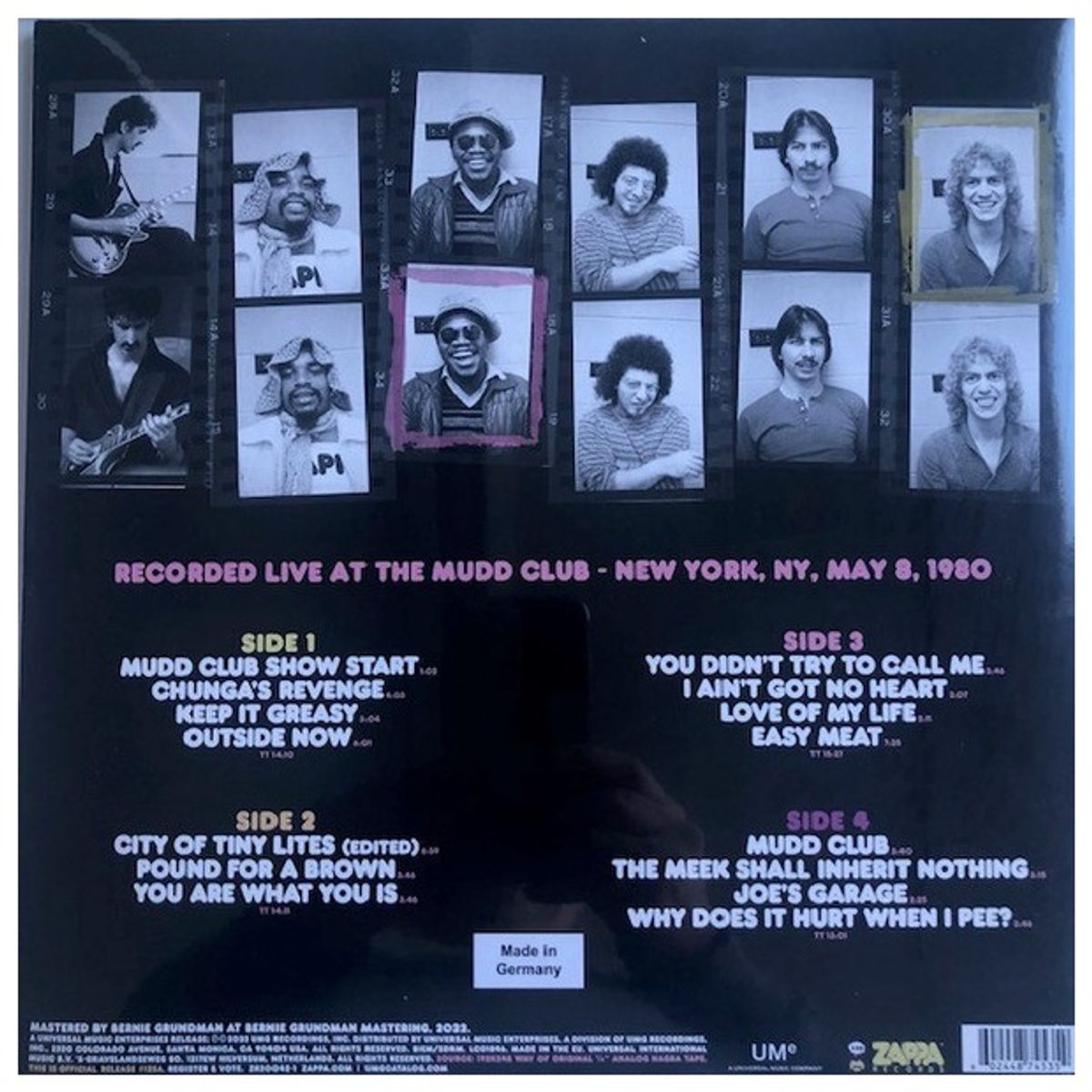 HITWAY MUSIC - FRANK ZAPPA - MUDD CLUB 2LP - VINILO