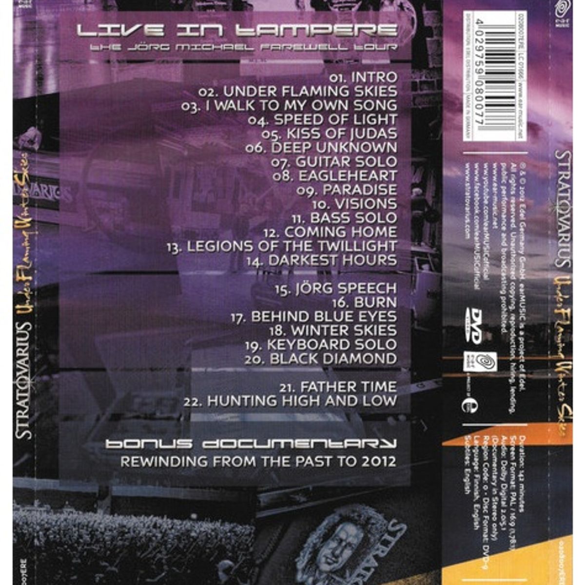 HITWAY MUSIC - STRATOVARIUS - UNDER FLAMING WINTER SKIES LIVE IN TAMPERE - DVD