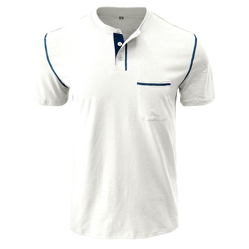 BLWOENS - Polera de manga corta de verano para hombres - Blanco