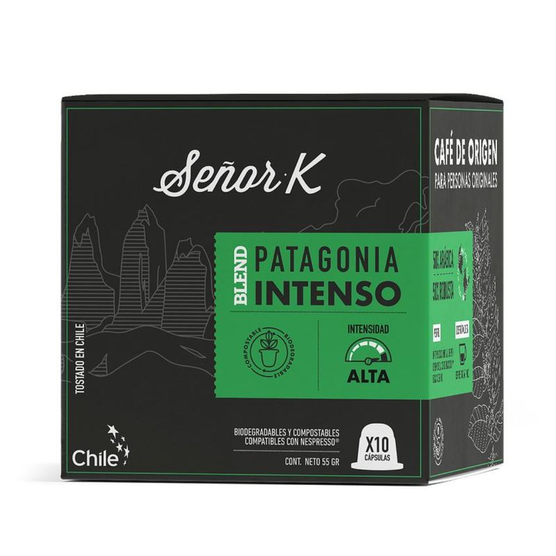 SEÑOR K - Capsulas Nespresso Patagonia Intenso x10  - Negro