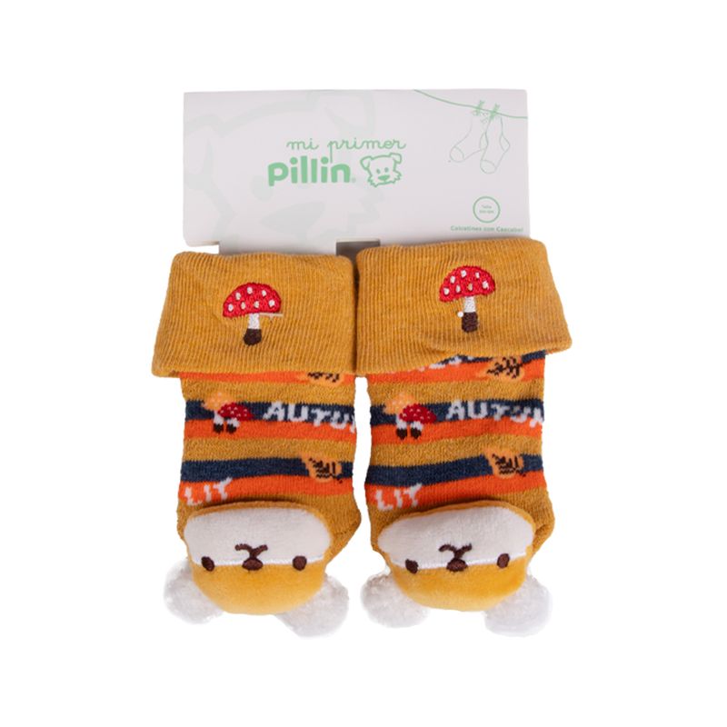 PILLIN - Calcetines Recién Nacido Niño Mostaza Pillin PAB107-25MOS  - Amarillo