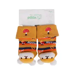 PILLIN - Calcetines Recién Nacido Niño Mostaza PAB107-25MOS - Amarillo