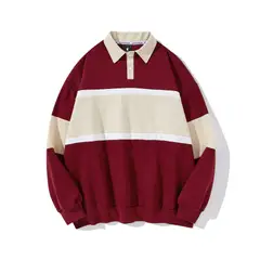 BLWOENS - Polera de manga larga para hombres y mujeres en primavera y otoño - Rojo