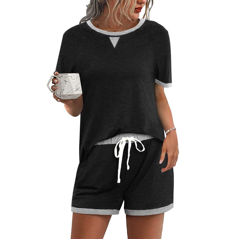 BLWOENS - polera manga corta + shorts Mujer - Negro