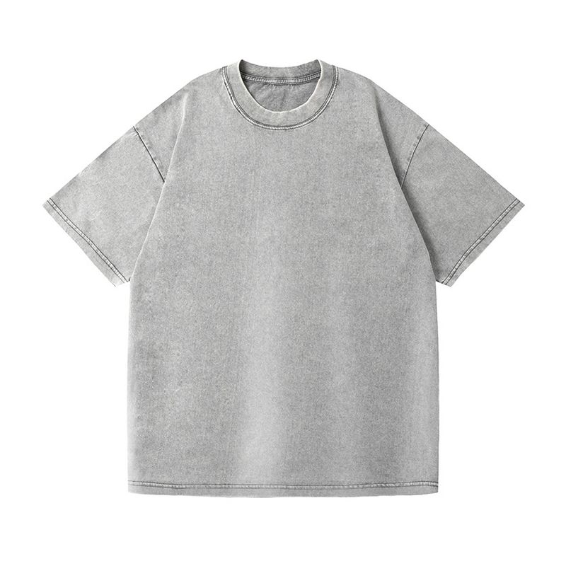 BLWOENS - polera de manga corta de verano para hombres y mujeres - Gris_.