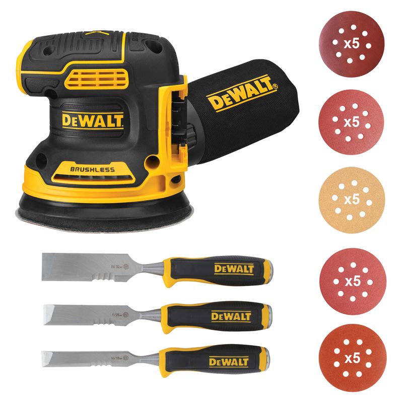 DEWALT - Lijadora Orbital Inalámbrica 20v Brushless Dcw210b KIT