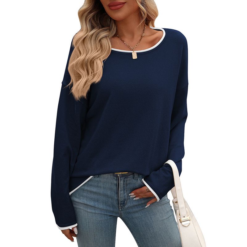 BLWOENS - Polera de manga larga para mujeres - Azul