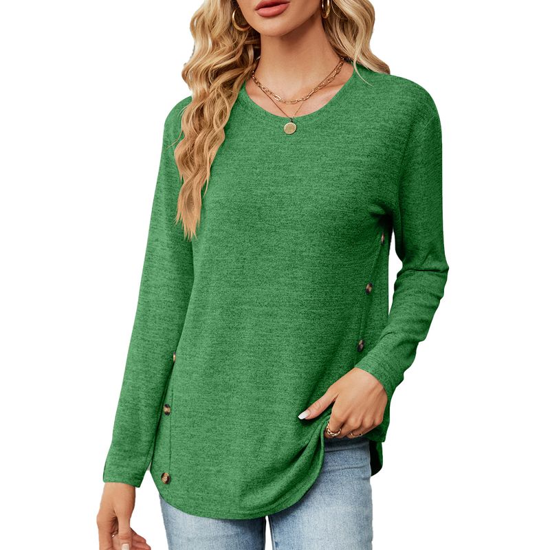 BLWOENS - Polera de manga larga para mujeres - Verde