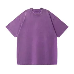 BLWOENS - Polera de manga corta de verano para hombres y mujeres - Violeta_.