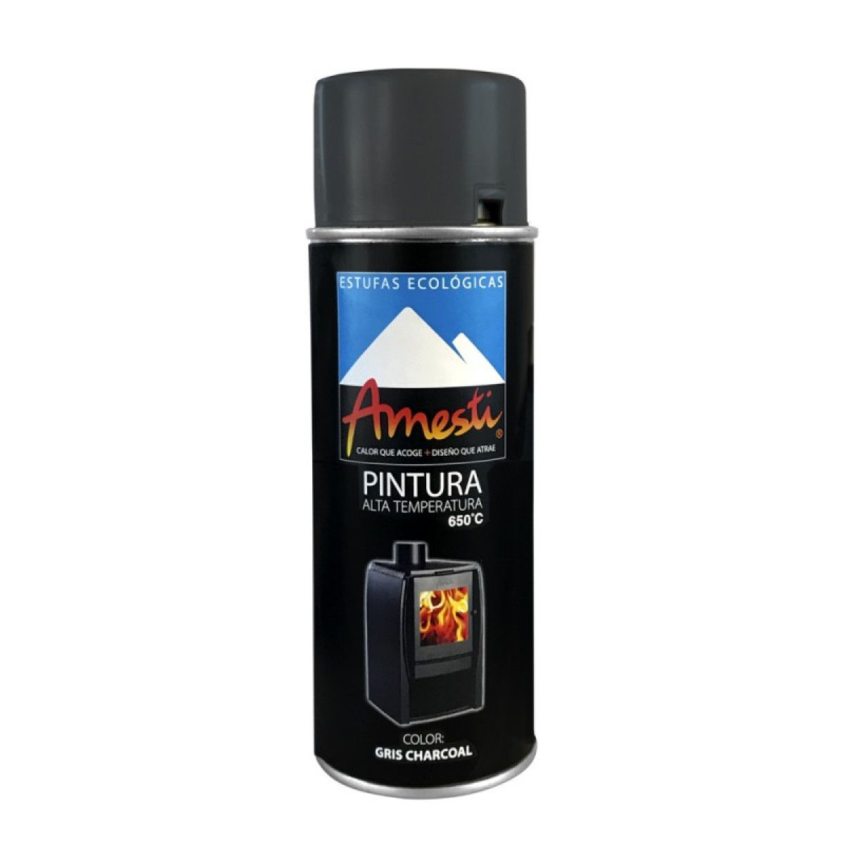 AMESTI - PINTURA ALTA TEMPERATURA 400ML GRIS CHARCOAL AMESTI/MIMBRAL