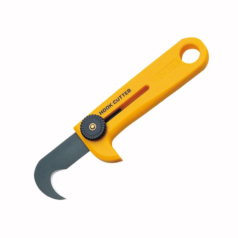 OLFA - Cuchillo Gancho de Acero Inoxidable Corta Cintas de Nylon