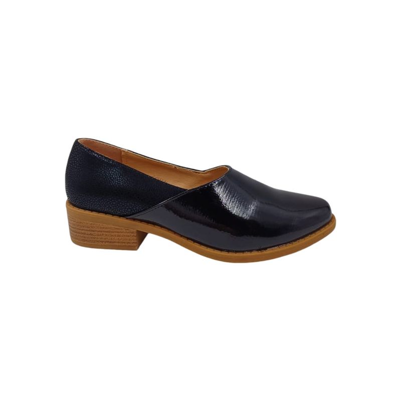 HERIEL - Zapato Negro Taco Bajo Mujer