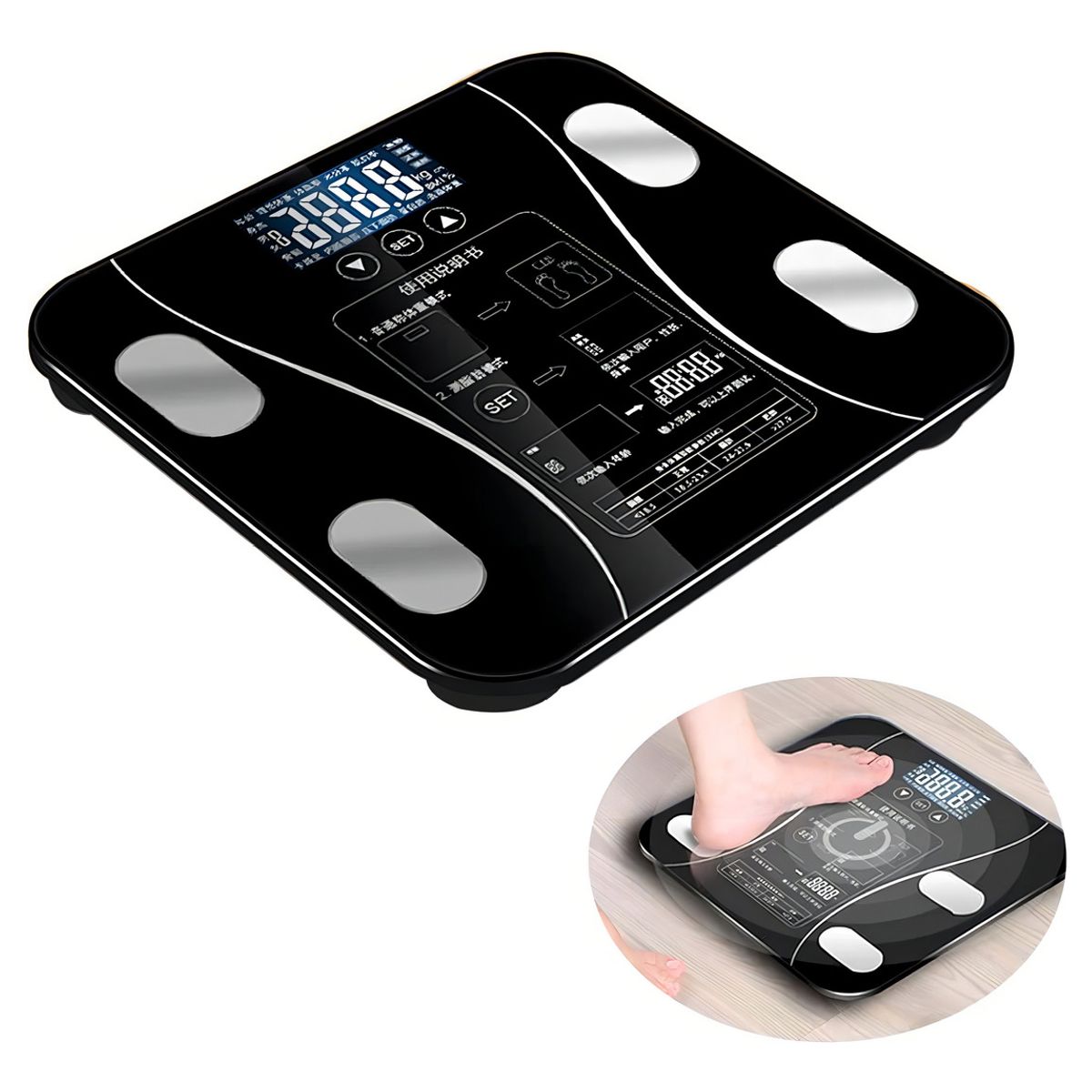GENERICO - Balanza Pesa Digital Inteligente App Bluetooth Peso Bascula