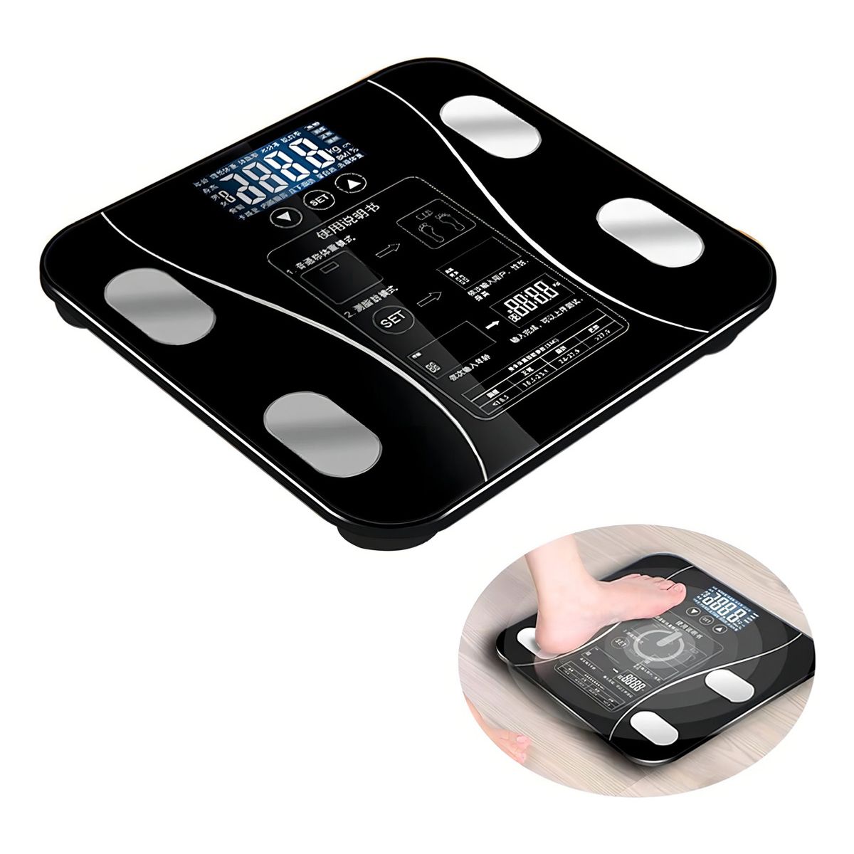 GENERICO - Balanza Pesa Digital Inteligente App Bluetooth Peso Bascula