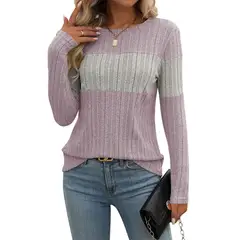 BLWOENS - Polera de manga larga para mujeres - Violeta