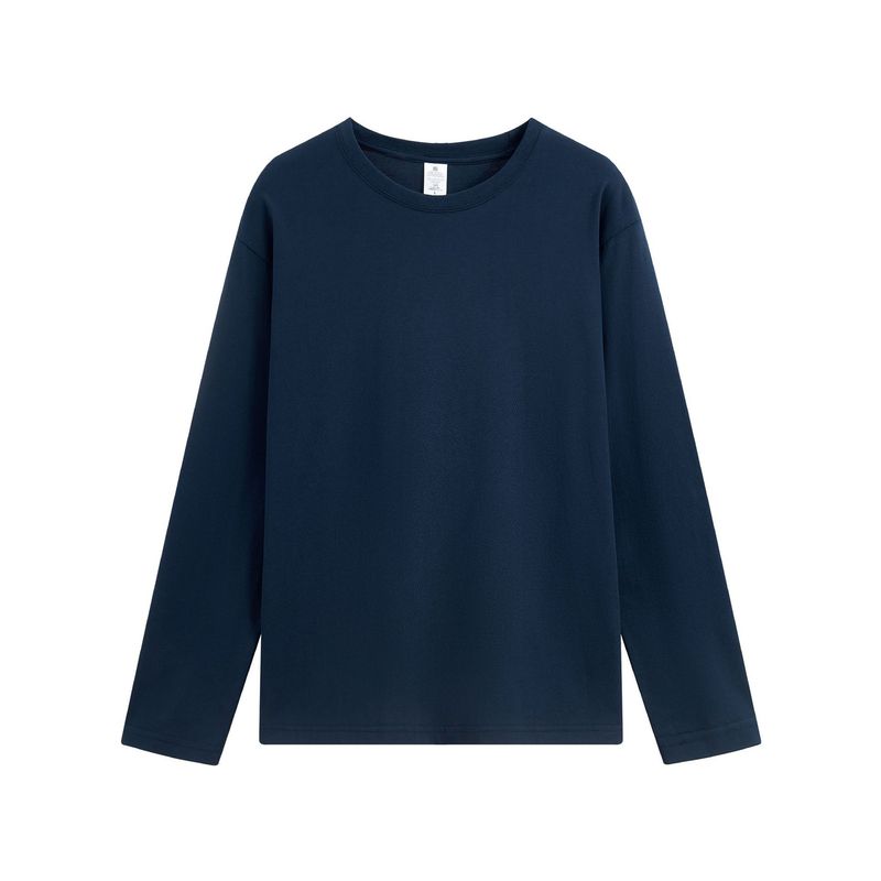BLWOENS - polera de manga larga para hombres y mujeres en primavera y otoño - Azul