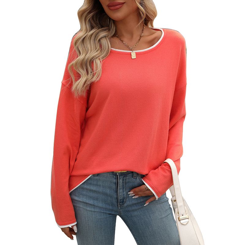 BLWOENS - Polera de manga larga para mujeres - Naranja