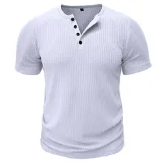 BLWOENS - Polera de manga corta de verano para hombres - Blanco