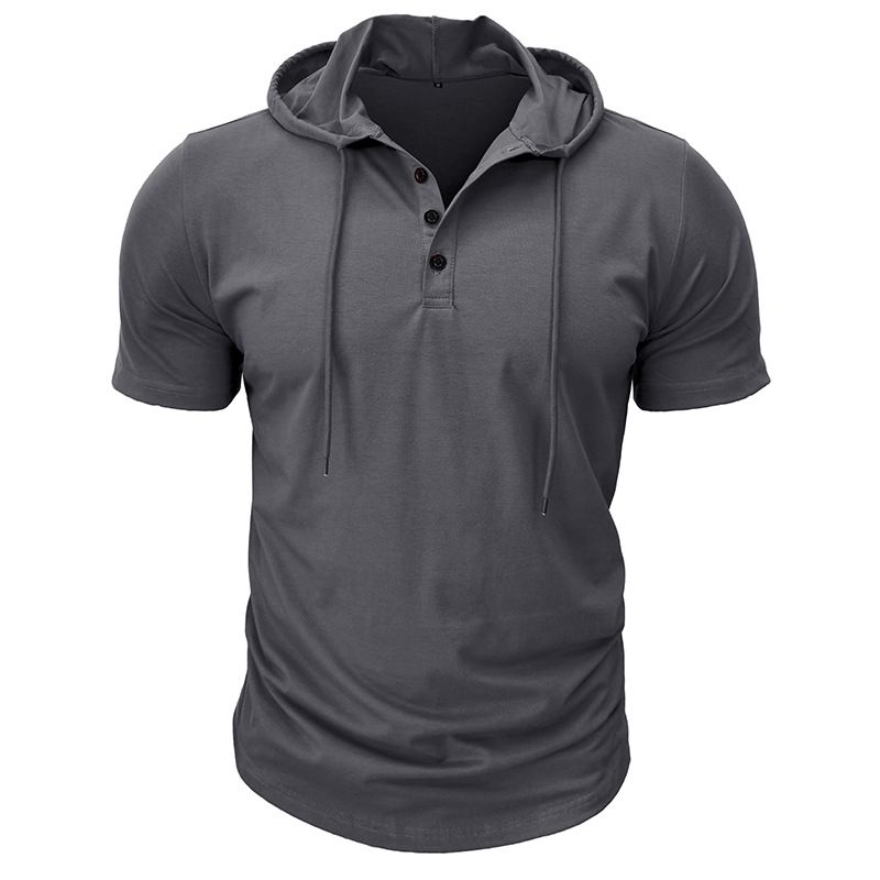 BLWOENS - Polera de manga corta de verano para hombres - Gris