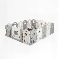 GLOWUP - Corral Para Bebé Plegable Osito Portátil Con Panel Seguridad