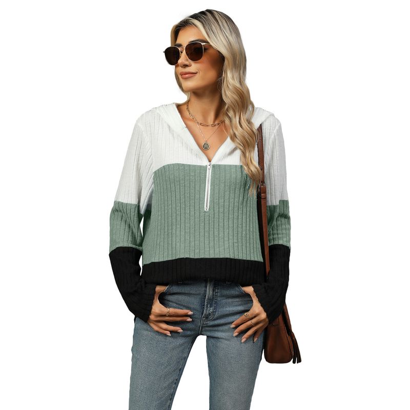 BLWOENS - Polera de manga larga de primavera y otoño para mujeres - Verde_.