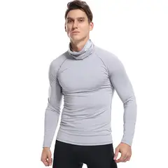 BLWOENS - Polera de manga larga para hombres en primavera y otoño - Gris