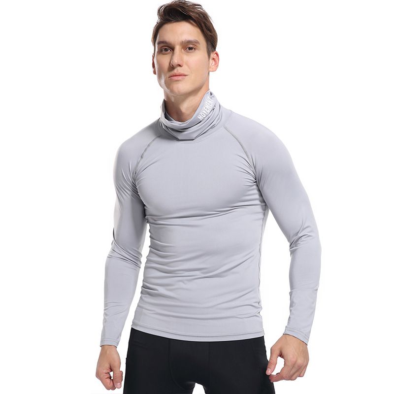 BLWOENS - Polera de manga larga para hombres en primavera y otoño - Gris_.