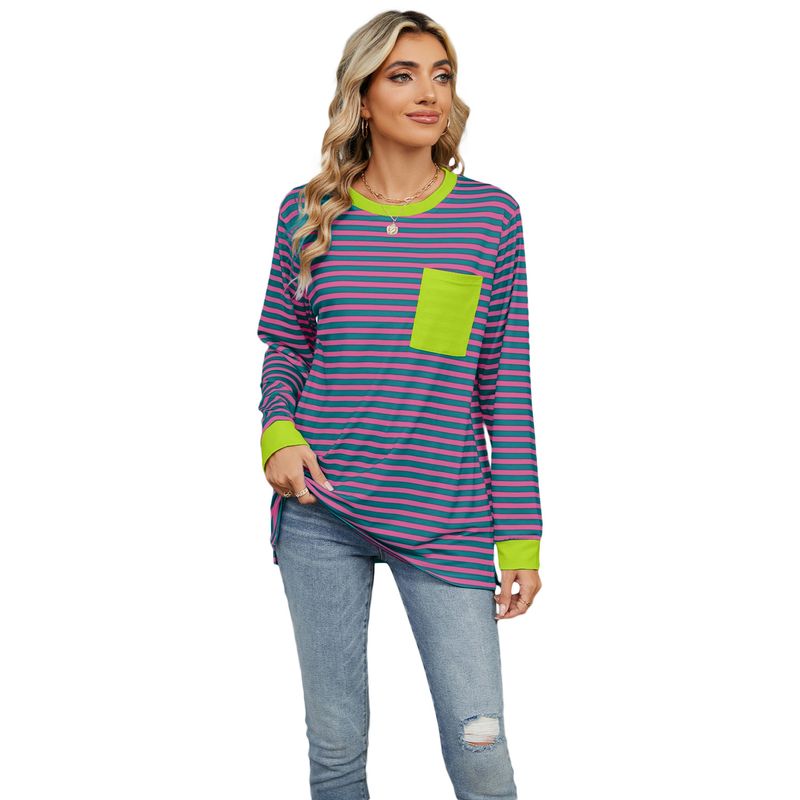 BLWOENS - Polera de manga larga de primavera y otoño para mujeres - Violeta_.