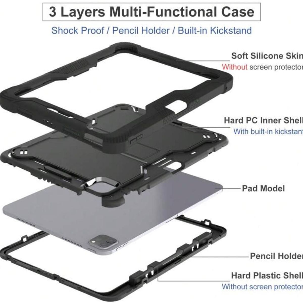GENERICO - Funda Carcasa Antigolpes 360 Para iPad A16 11 Gene 11 2025
