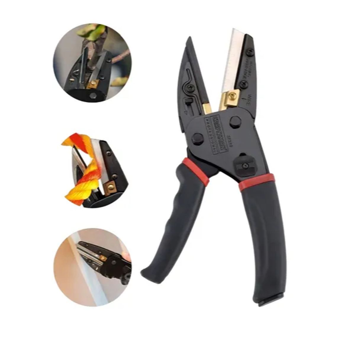 GENERICO - Tijera De Podar Multicortes Ronant Multicortes 330 Color Negro