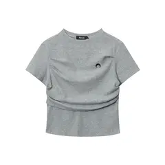 BLWOENS - Camiseta de manga corta de verano para mujeres - Gris