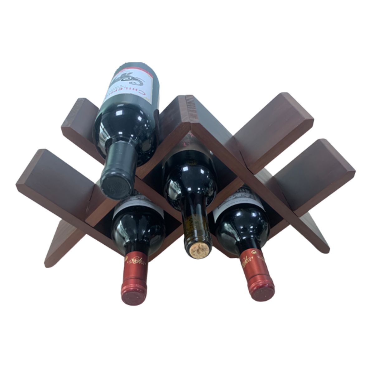 REBAJAS - Soporte Madera Para Mesa Tipo Cava Para 7 Botellas De Vino